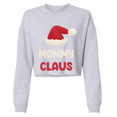 Mommy Claus Costume Gift Funny Chritsmas Pajamas Family Cute Gift Cropped Pullover Crew