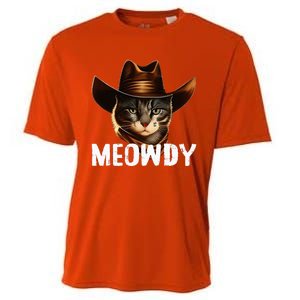 Meowdy Cat Cowboy Funny Cat Meme Cooling Performance Crew T-Shirt