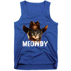 Meowdy Cat Cowboy Funny Cat Meme Tank Top