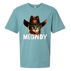 Meowdy Cat Cowboy Funny Cat Meme Sueded Cloud Jersey T-Shirt