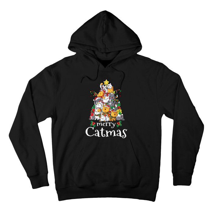 Merry Catmas  Cat Dad Cat Mom Christmas Cat  Hoodie