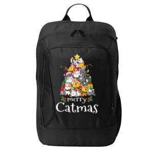 Merry Catmas  Cat Dad Cat Mom Christmas Cat  City Backpack