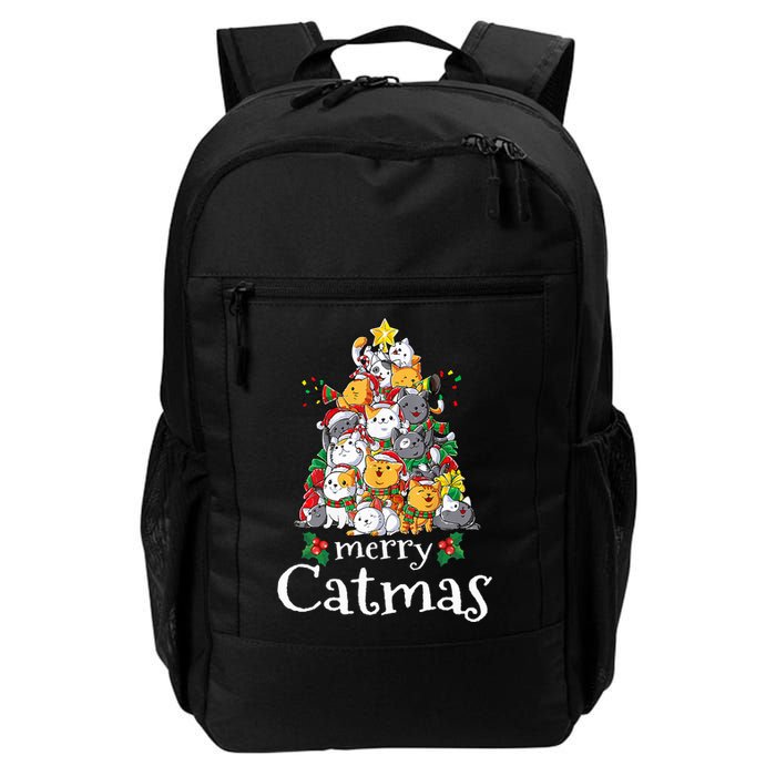 Merry Catmas  Cat Dad Cat Mom Christmas Cat  Daily Commute Backpack