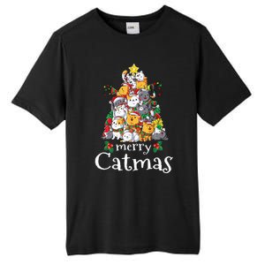 Merry Catmas  Cat Dad Cat Mom Christmas Cat  Tall Fusion ChromaSoft Performance T-Shirt