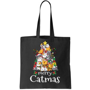 Merry Catmas  Cat Dad Cat Mom Christmas Cat  Tote Bag