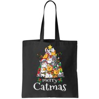 Merry Catmas  Cat Dad Cat Mom Christmas Cat  Tote Bag