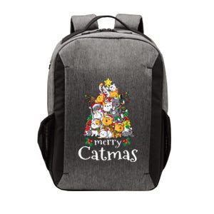 Merry Catmas  Cat Dad Cat Mom Christmas Cat  Vector Backpack