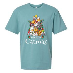 Merry Catmas  Cat Dad Cat Mom Christmas Cat  Sueded Cloud Jersey T-Shirt