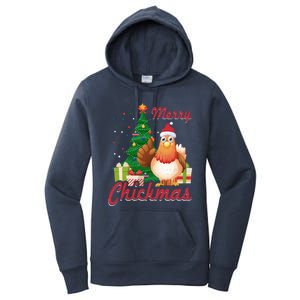 Merry Chickmas Chicken Christmas Funny Gift Xmas Gift Meaningful Gift Women's Pullover Hoodie