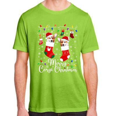 Merry Corgi Christmas Corgi Xmas Party Corgi Gift Adult ChromaSoft Performance T-Shirt