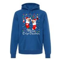 Merry Corgi Christmas Corgi Xmas Party Corgi Gift Premium Hoodie