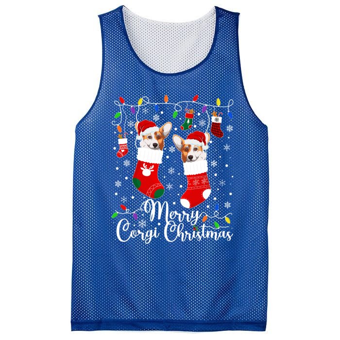 Merry Corgi Christmas Corgi Xmas Party Corgi Gift Mesh Reversible Basketball Jersey Tank