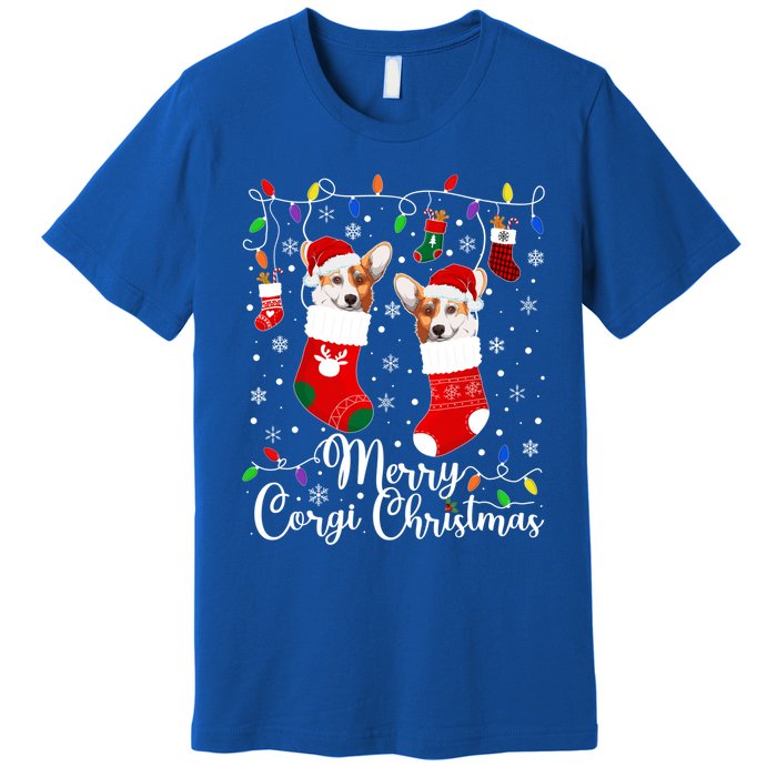 Merry Corgi Christmas Corgi Xmas Party Corgi Gift Premium T-Shirt