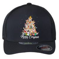 Merry Corgmas Corgi Christmas Tree Fairy Lights Dog Lover Funny Gift Flexfit Unipanel Trucker Cap