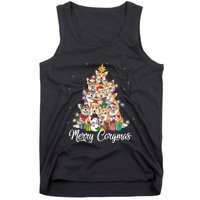 Merry Corgmas Corgi Christmas Tree Fairy Lights Dog Lover Funny Gift Tank Top