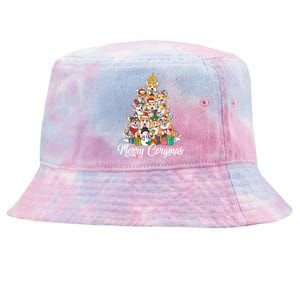 Merry Corgmas Corgi Christmas Tree Fairy Lights Dog Lover Funny Gift Tie-Dyed Bucket Hat