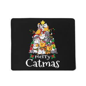 Merry Catmas  Cat Dad Cat Mom Christmas Cat  Mousepad