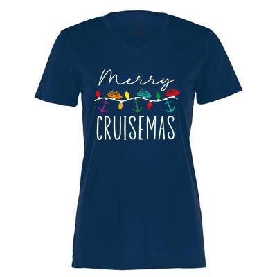 Merry Cruisemas Cruise Christmas Xmas Pajamas Holiday Funny Women's Momentum V-Neck T-Shirt