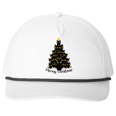 Meowy Cat Christmas Tree Shirt  Wo Tee Plus Size Snapback Five-Panel Rope Hat