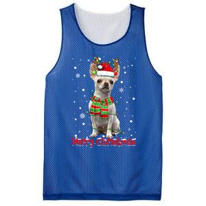 Merry Christmas Cute Chihuahua Dog Xmas Lights Pajama Great Gift Mesh Reversible Basketball Jersey Tank