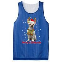 Merry Christmas Cute Chihuahua Dog Xmas Lights Pajama Great Gift Mesh Reversible Basketball Jersey Tank