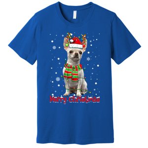 Merry Christmas Cute Chihuahua Dog Xmas Lights Pajama Great Gift Premium T-Shirt