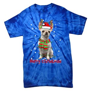 Merry Christmas Cute Chihuahua Dog Xmas Lights Pajama Great Gift Tie-Dye T-Shirt