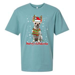 Merry Christmas Cute Chihuahua Dog Xmas Lights Pajama Great Gift Sueded Cloud Jersey T-Shirt