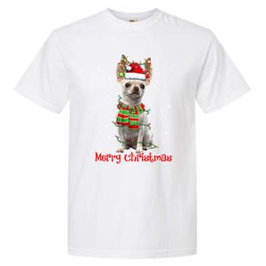 Merry Christmas Cute Chihuahua Dog Xmas Lights Pajama Great Gift Garment-Dyed Heavyweight T-Shirt