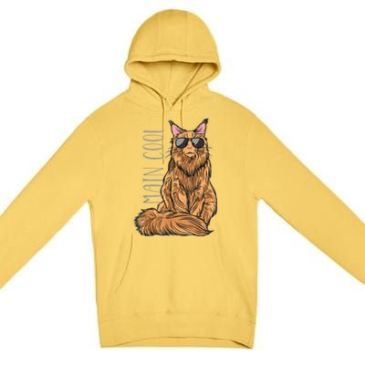 Maine Coon Cat Main Cool Premium Pullover Hoodie