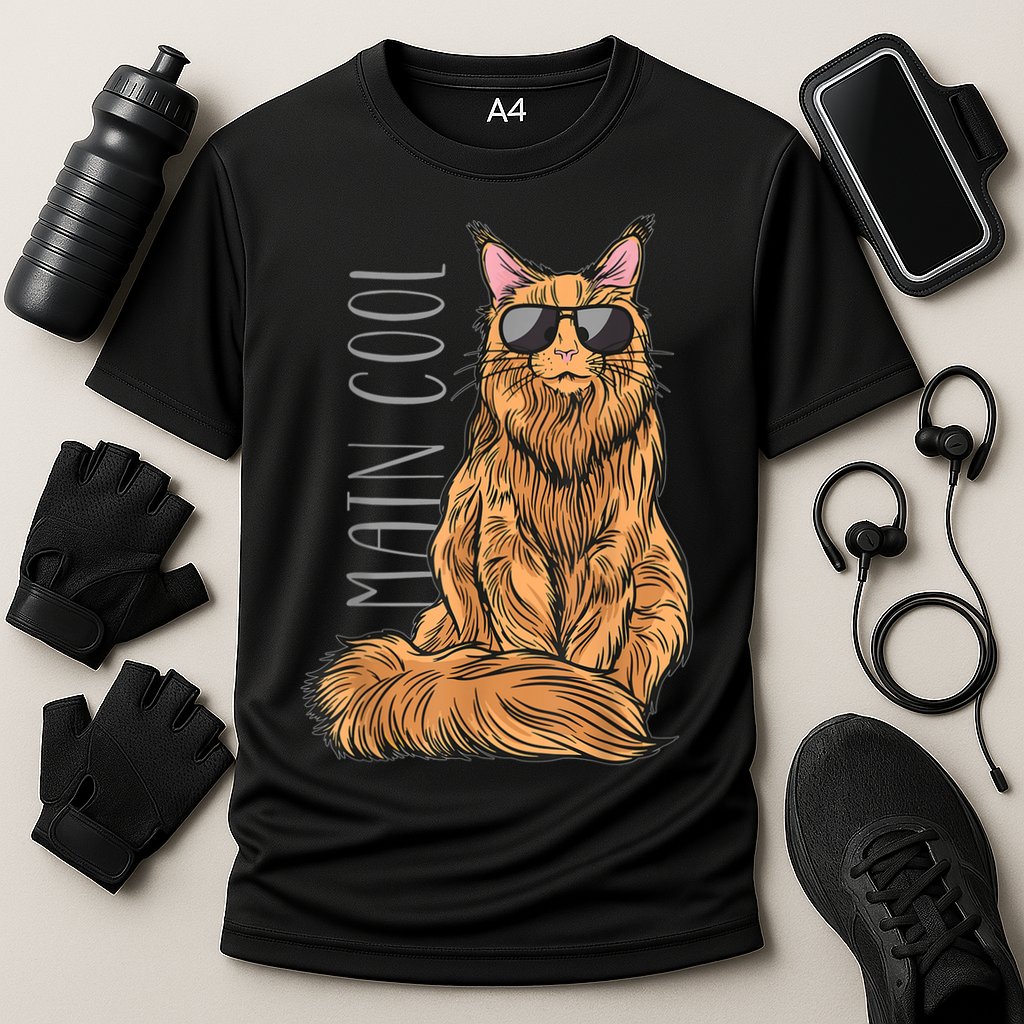 Maine Coon Cat Main Cool Cooling Performance Crew T-Shirt