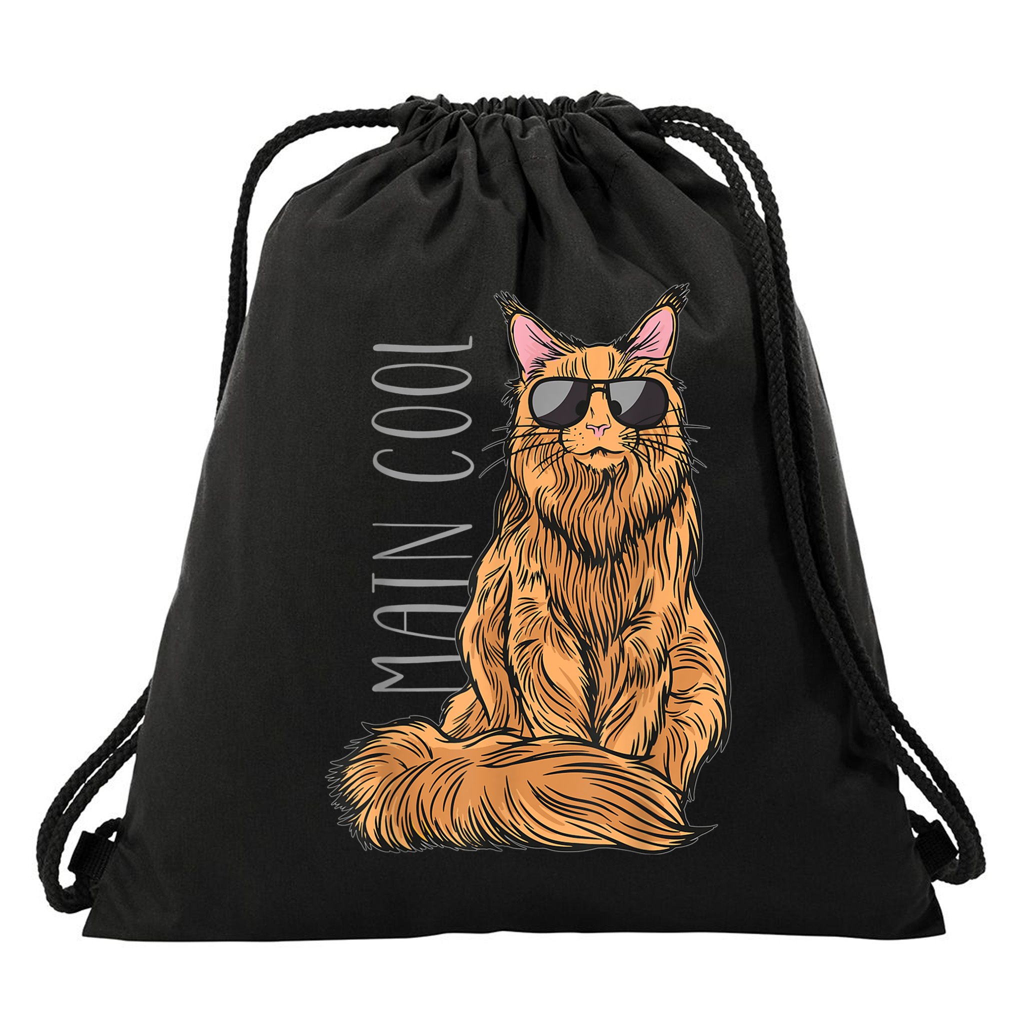 Maine Coon Cat Main Cool Drawstring Bag