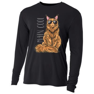 Maine Coon Cat Main Cool Cooling Performance Long Sleeve Crew