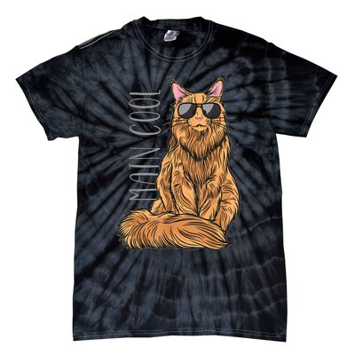 Maine Coon Cat Main Cool Tie-Dye T-Shirt