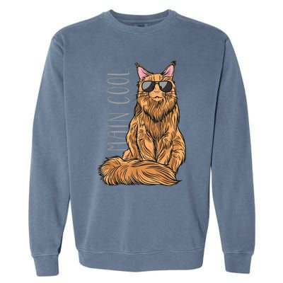 Maine Coon Cat Main Cool Garment-Dyed Sweatshirt