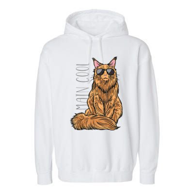 Maine Coon Cat Main Cool Garment-Dyed Fleece Hoodie