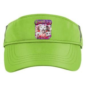 Meme Cat Certified Freak Eat Cement Cursed Cat Funny Adult Drive Performance Visor