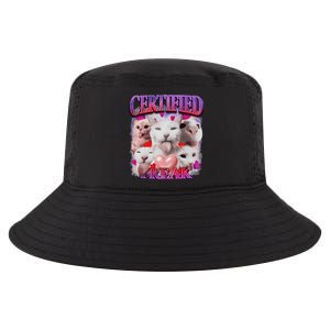 Meme Cat Certified Freak Eat Cement Cursed Cat Funny Cool Comfort Performance Bucket Hat