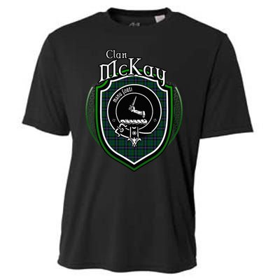 Mckay Clan Crest Scottish Clan Mckay Family Crest Badge Cooling Performance Crew T-Shirt