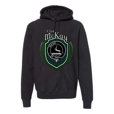 Mckay Clan Crest Scottish Clan Mckay Family Crest Badge Premium Hoodie