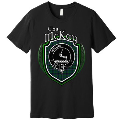 Mckay Clan Crest Scottish Clan Mckay Family Crest Badge Premium T-Shirt