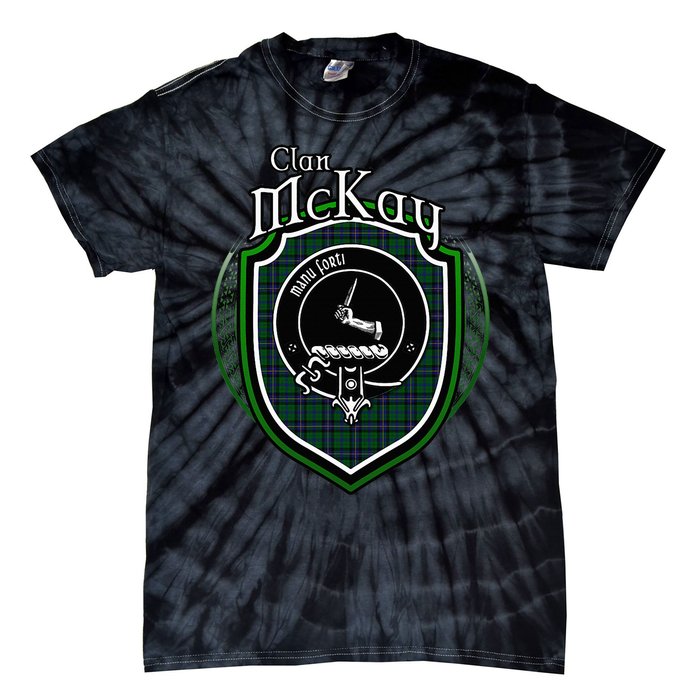 Mckay Clan Crest Scottish Clan Mckay Family Crest Badge Tie-Dye T-Shirt