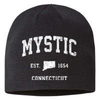 Mystic Connecticut Ct Vintage Athletic Sports Sustainable Beanie