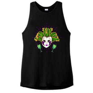 Masquerade Celebration Carnival Costume Mardi Gras Gift Ladies PosiCharge Tri-Blend Wicking Tank