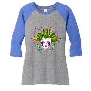 Masquerade Celebration Carnival Costume Mardi Gras Gift Women's Tri-Blend 3/4-Sleeve Raglan Shirt