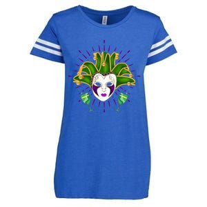 Masquerade Celebration Carnival Costume Mardi Gras Gift Enza Ladies Jersey Football T-Shirt