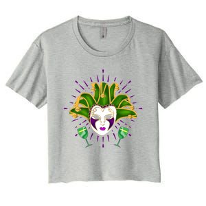 Masquerade Celebration Carnival Costume Mardi Gras Gift Women's Crop Top Tee