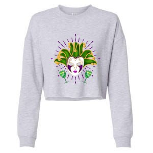 Masquerade Celebration Carnival Costume Mardi Gras Gift Cropped Pullover Crew