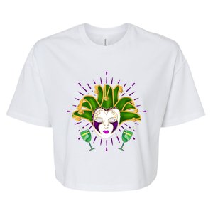 Masquerade Celebration Carnival Costume Mardi Gras Gift Bella+Canvas Jersey Crop Tee