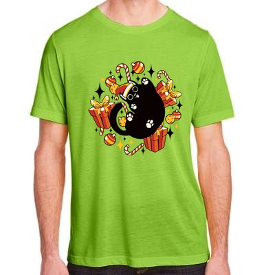 Meowy Catmas Cat Christmas Cute Kitten Cats Santa Hat Xmas Gift Adult ChromaSoft Performance T-Shirt